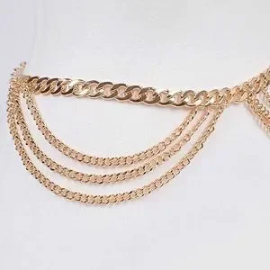 Chunky Draped Chain Adjustable Statement Belt Accessories | Chunky Draped Chain Adjustable Statement Belt  main image 4